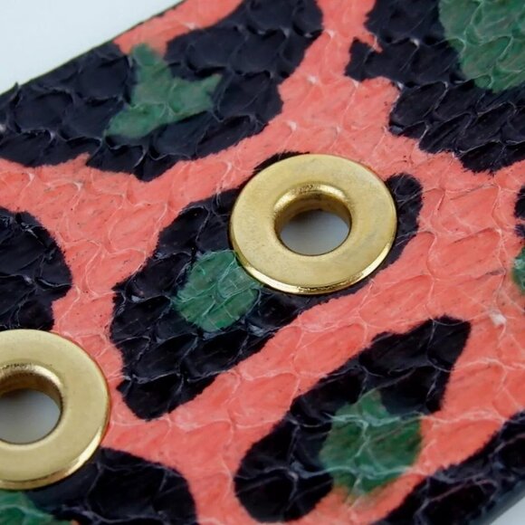 Authentic KENZO Leopard pattern belt leather [Used]
